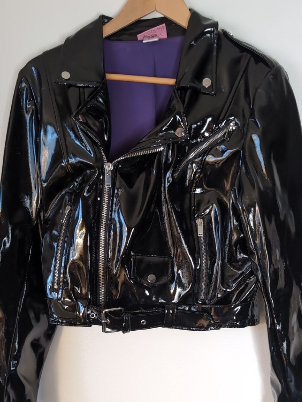 Vixen by Micheline Pitt Black Vinyl Jacket - Picture 3 of 6